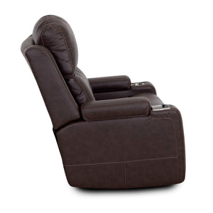 Side view of Sultan Coffee Power Oversized Rocker Recliner