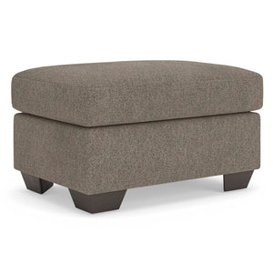 Front right view of Triston-Peaks Suede Ottoman