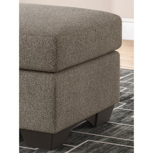 Detail view of Triston-Peaks Suede Ottoman