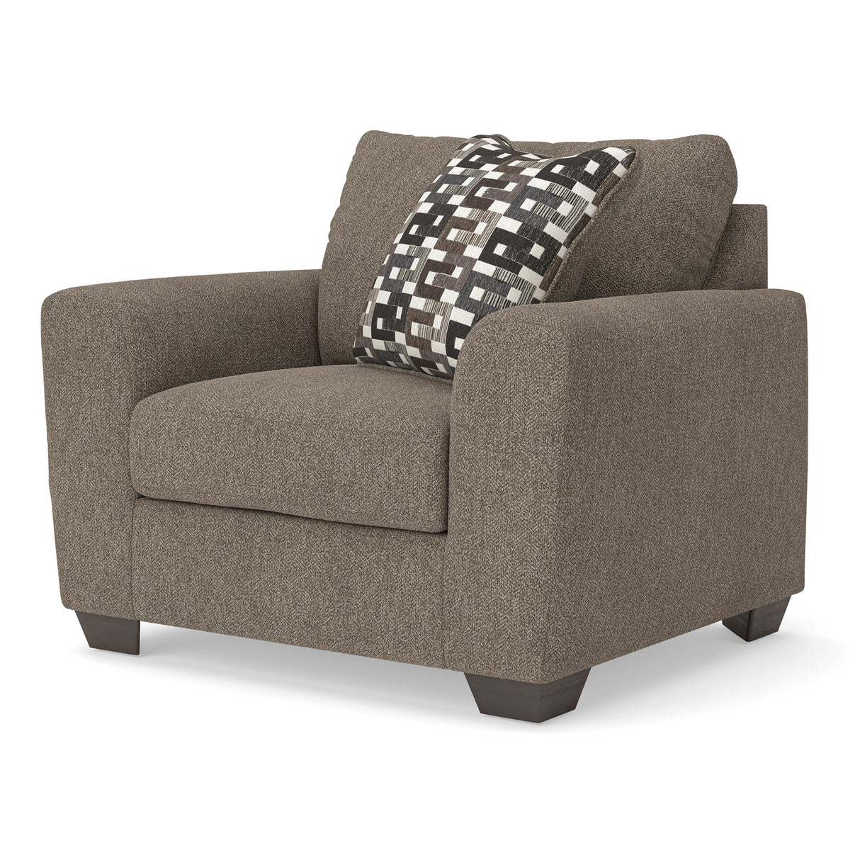 Front right view of Triston-Peaks Suede Chair and a Half