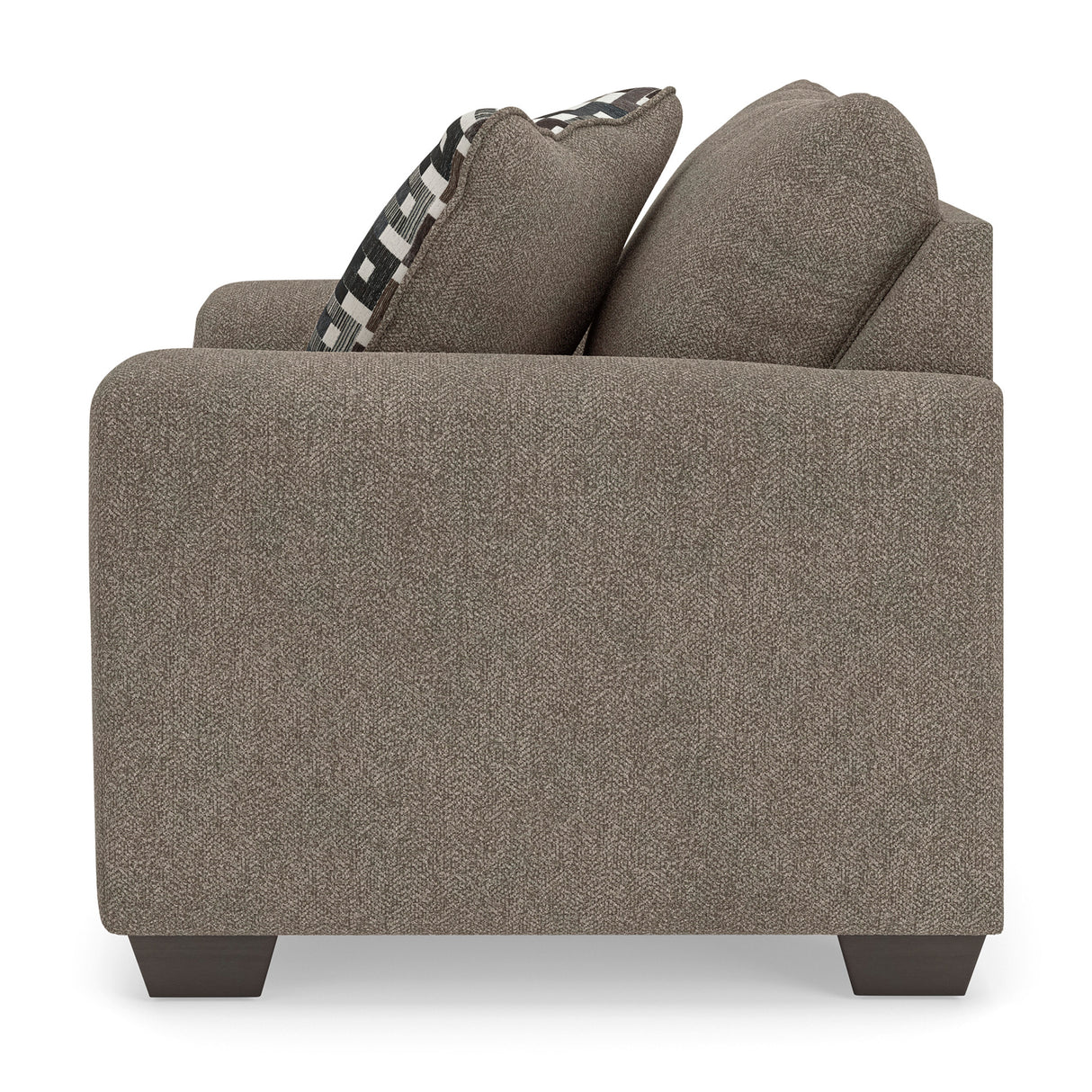 Side view of Triston-Peaks Suede Chair and a Half