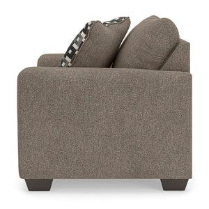 Side view of Triston-Peaks Suede Chair and a Half