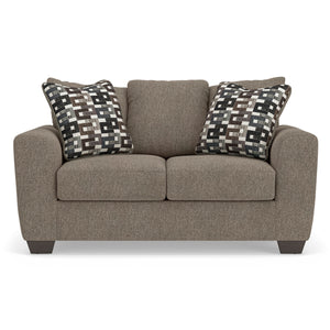 Triston-Peaks Suede Loveseat QK1104066