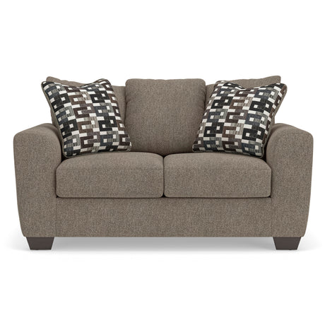 Triston-Peaks Suede Loveseat QK1104066