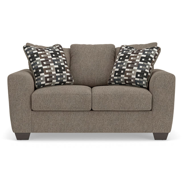 Triston-Peaks Suede Loveseat QK1104066
