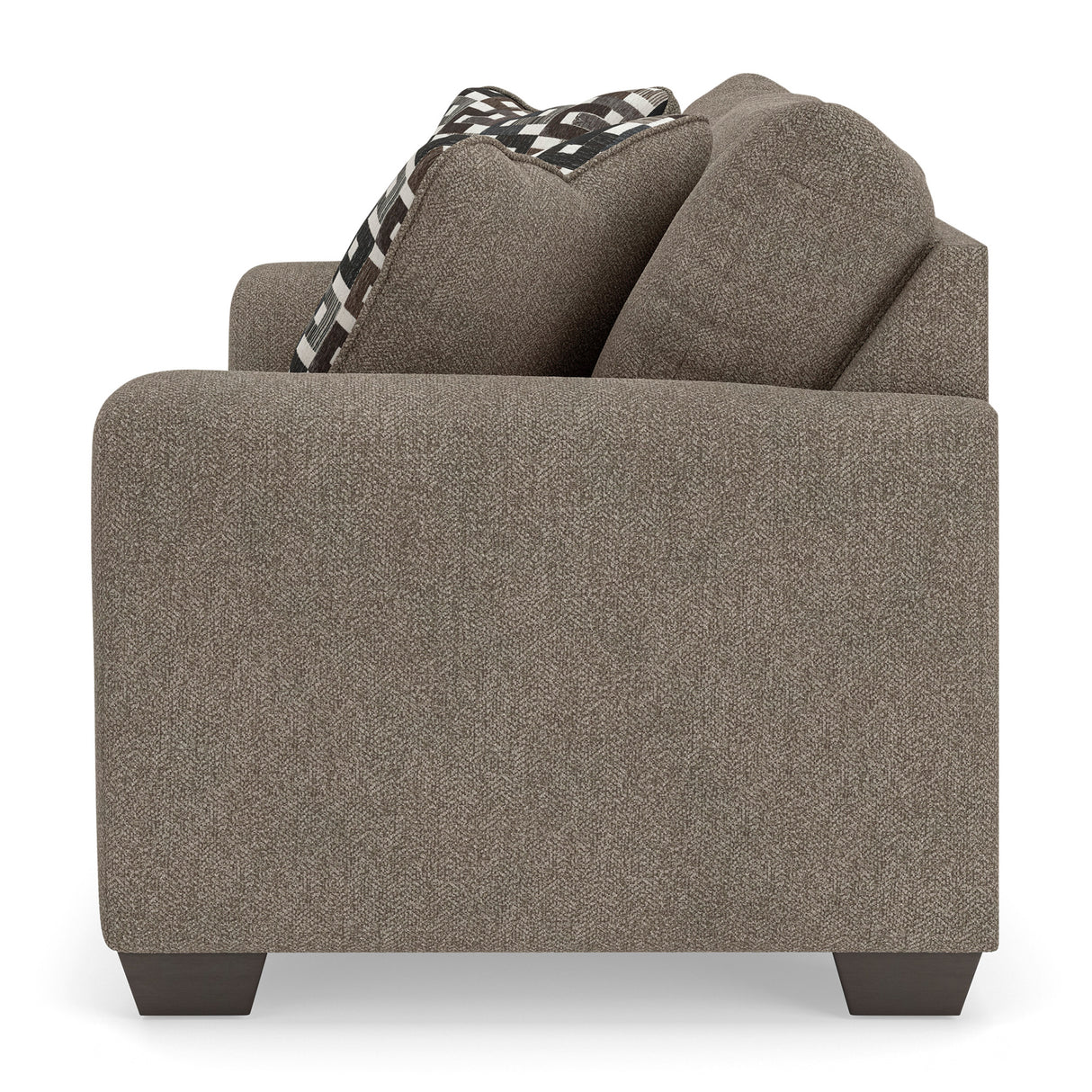Side view of Triston-Peaks Suede Loveseat