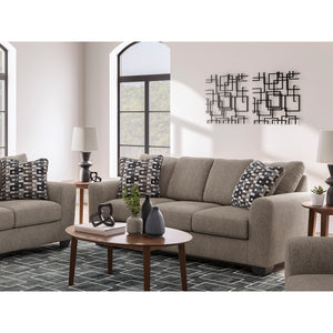 Room setting 3 featuring Triston-Peaks Suede Sofa