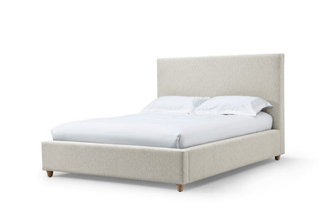 Front right view of California King Ivory Olivia Bed