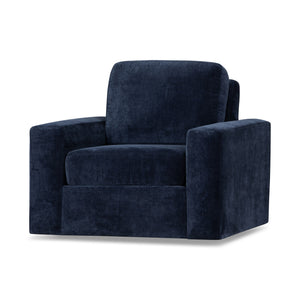 Front right view of Juno Ink Feather Blend Swivel Chair