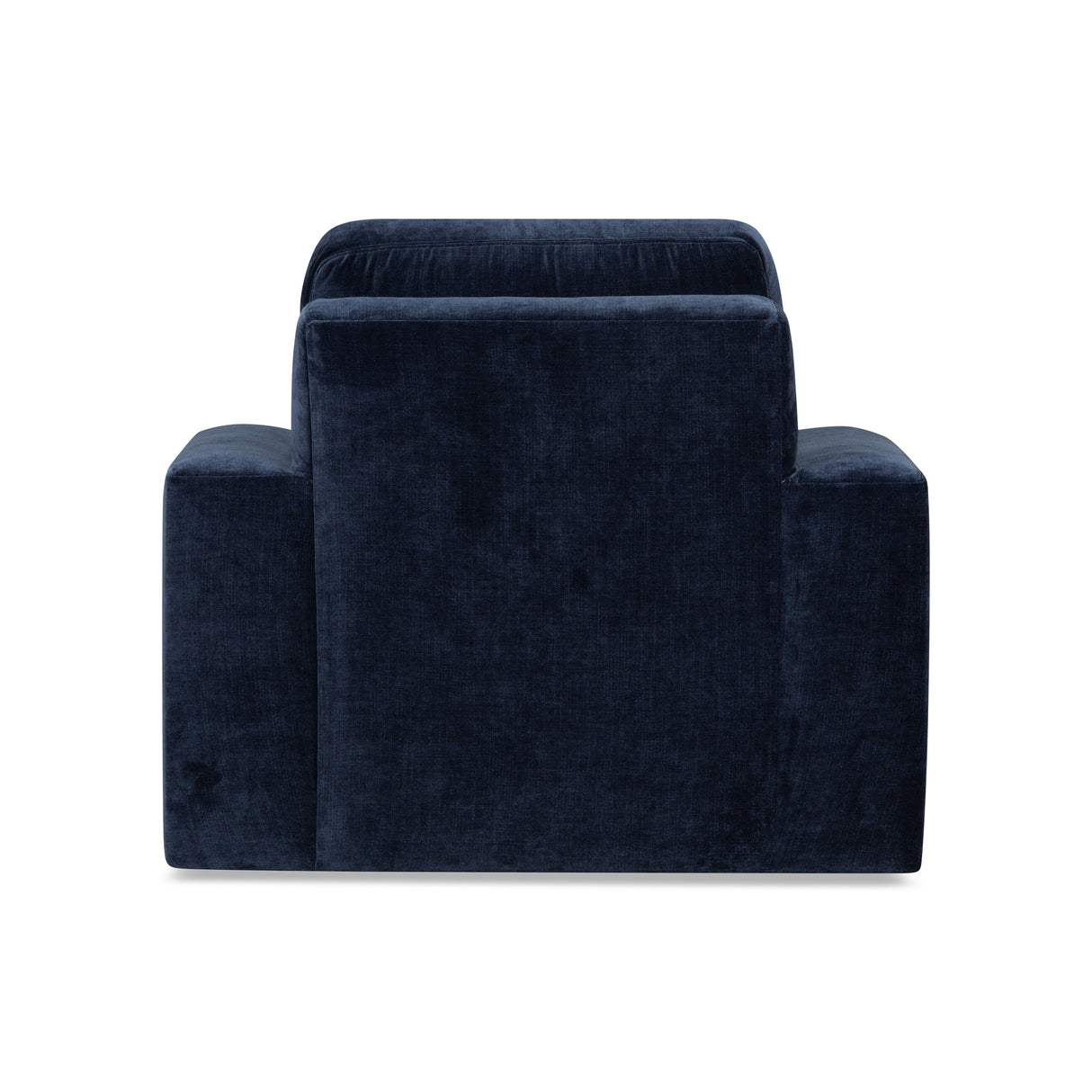 Back view of Juno Ink Feather Blend Swivel Chair