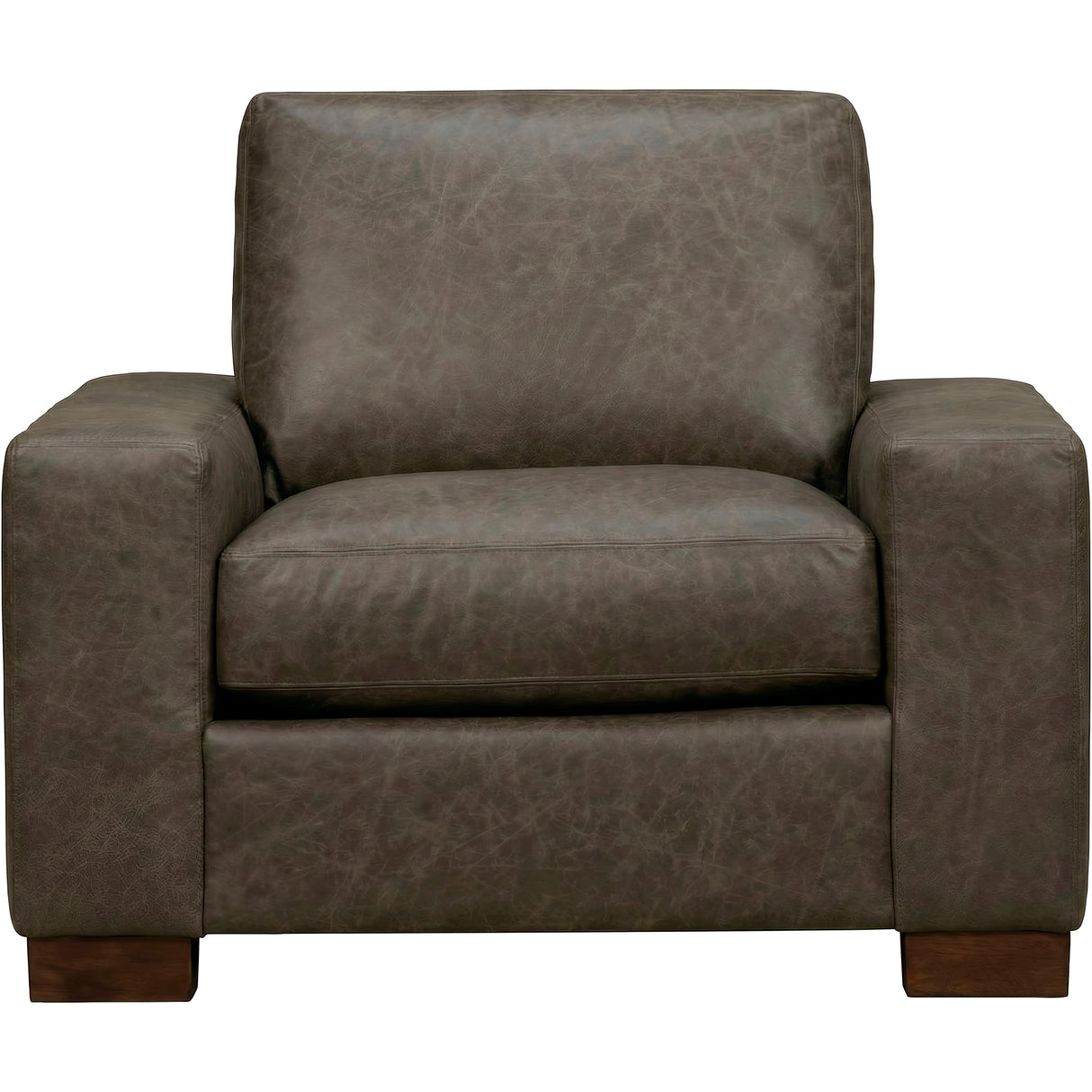 Juno Gray Feather Blend Leather Chair QK1104278