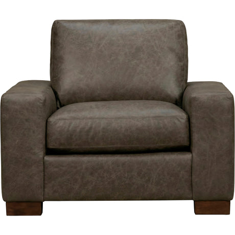 Juno Gray Feather Blend Leather Chair QK1104278