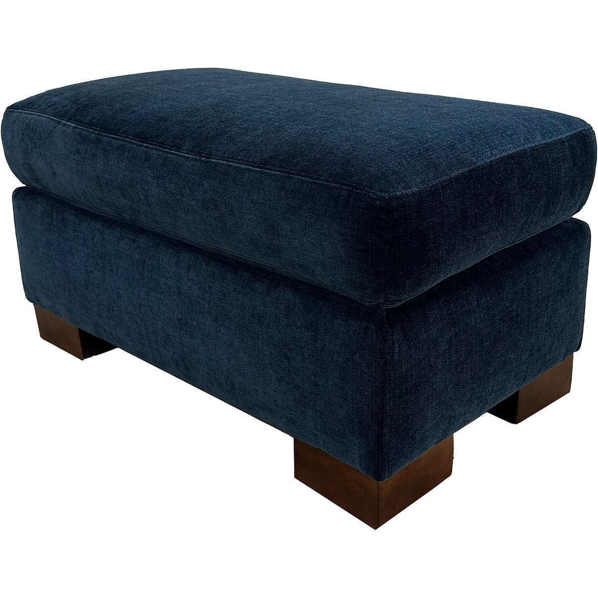 Front right view of Juno Ink Feather Blend Ottoman