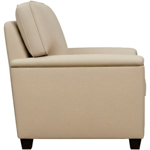 Side view of Warren Twine Feather Blend Nail Head Chair