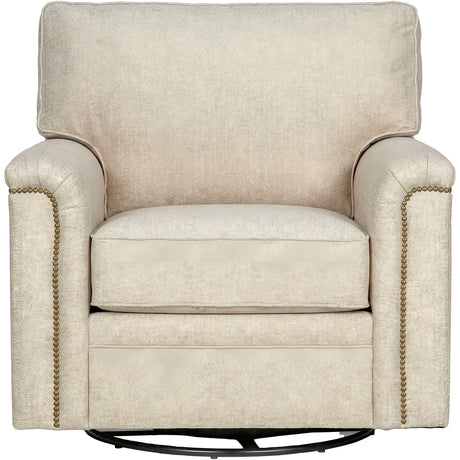 Warren Twine Feather Blend Nail Head Swivel Chair QK1104313