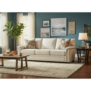 A room setting featuring Warren Twine Feather Blend Nail Head Queen Sofa Sleeper