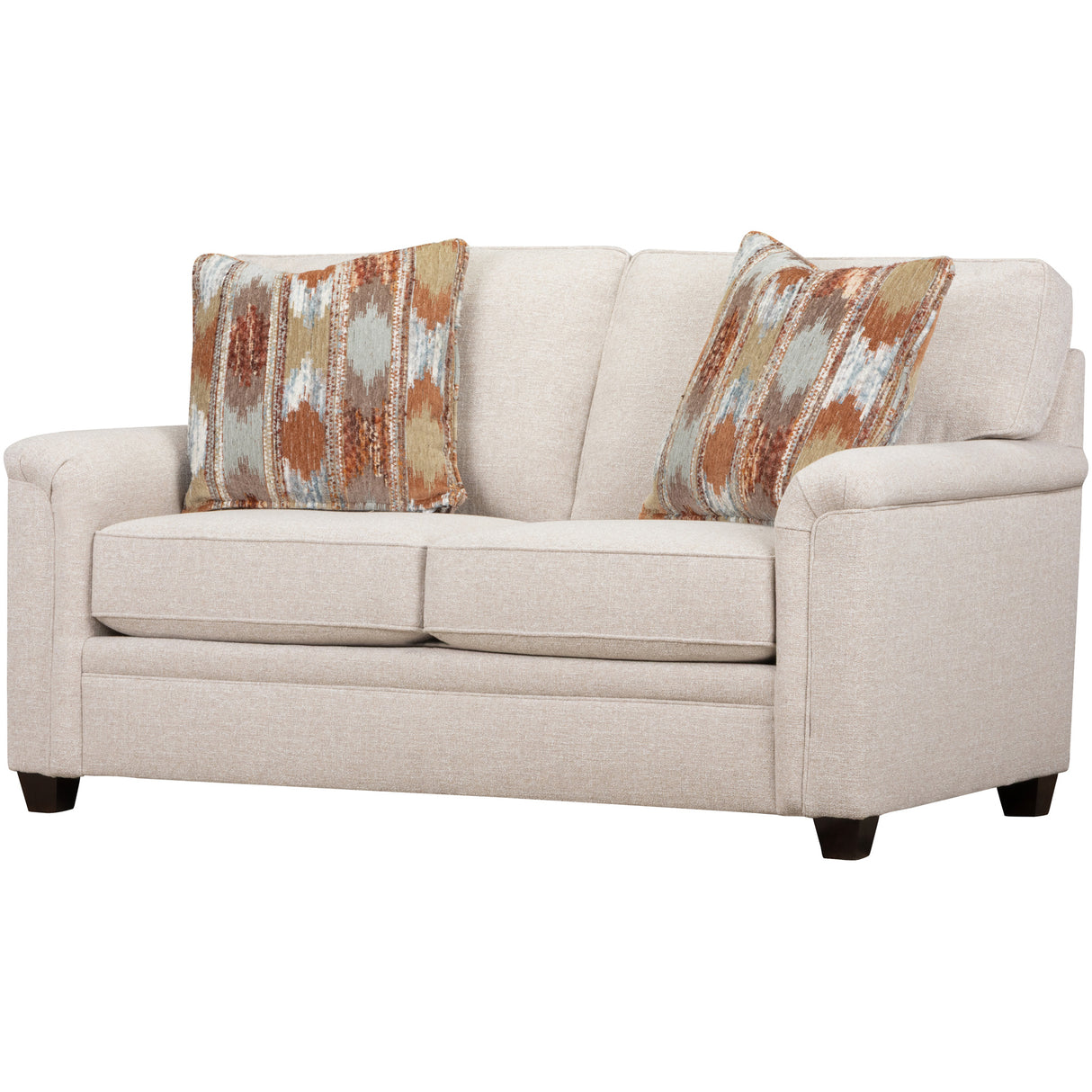 Front right view of Warren Twine Feather Blend Loveseat