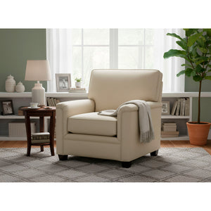 A room setting featuring Warren Twine Feather Blend Chair