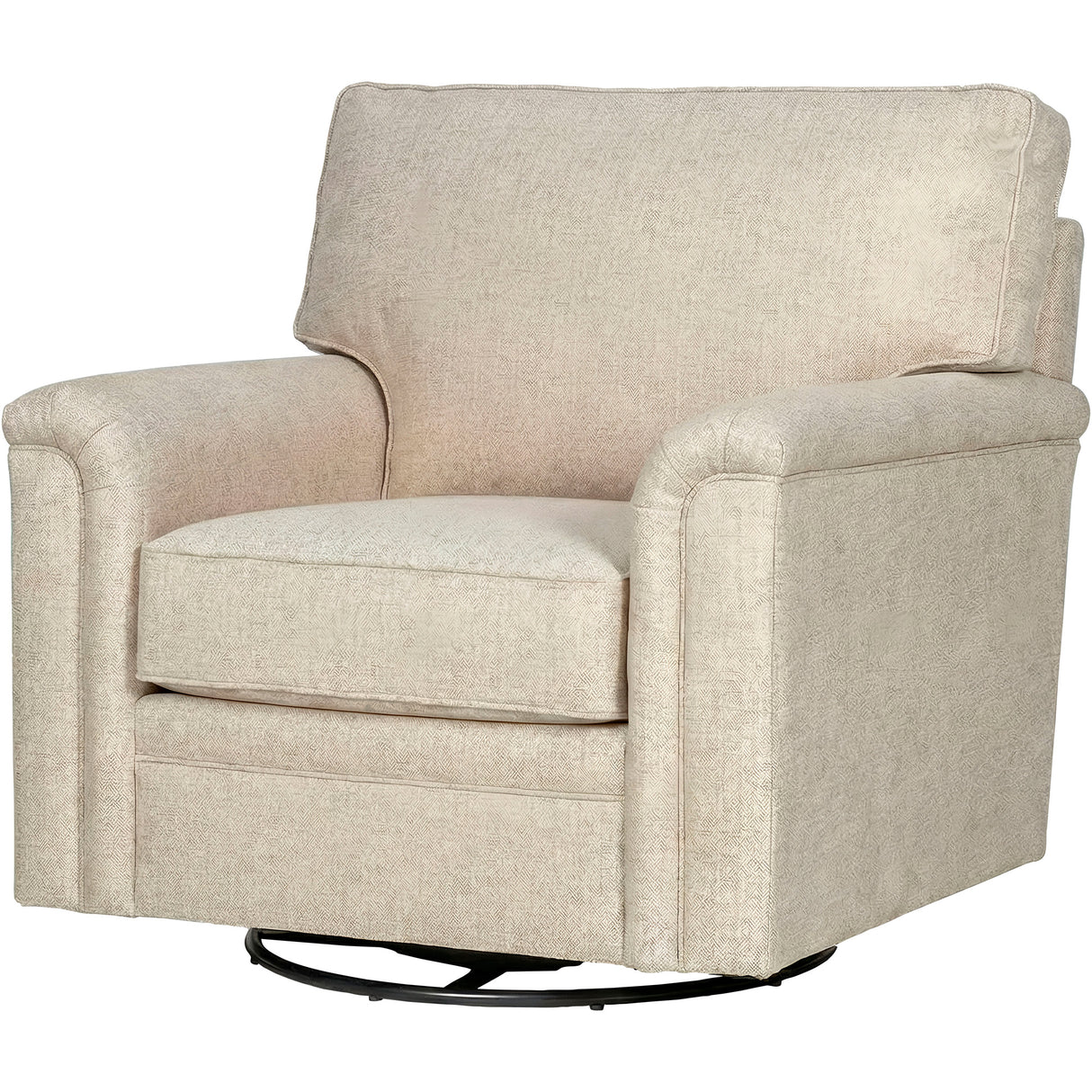Front right view of Warren Twine Feather Blend Swivel Chair