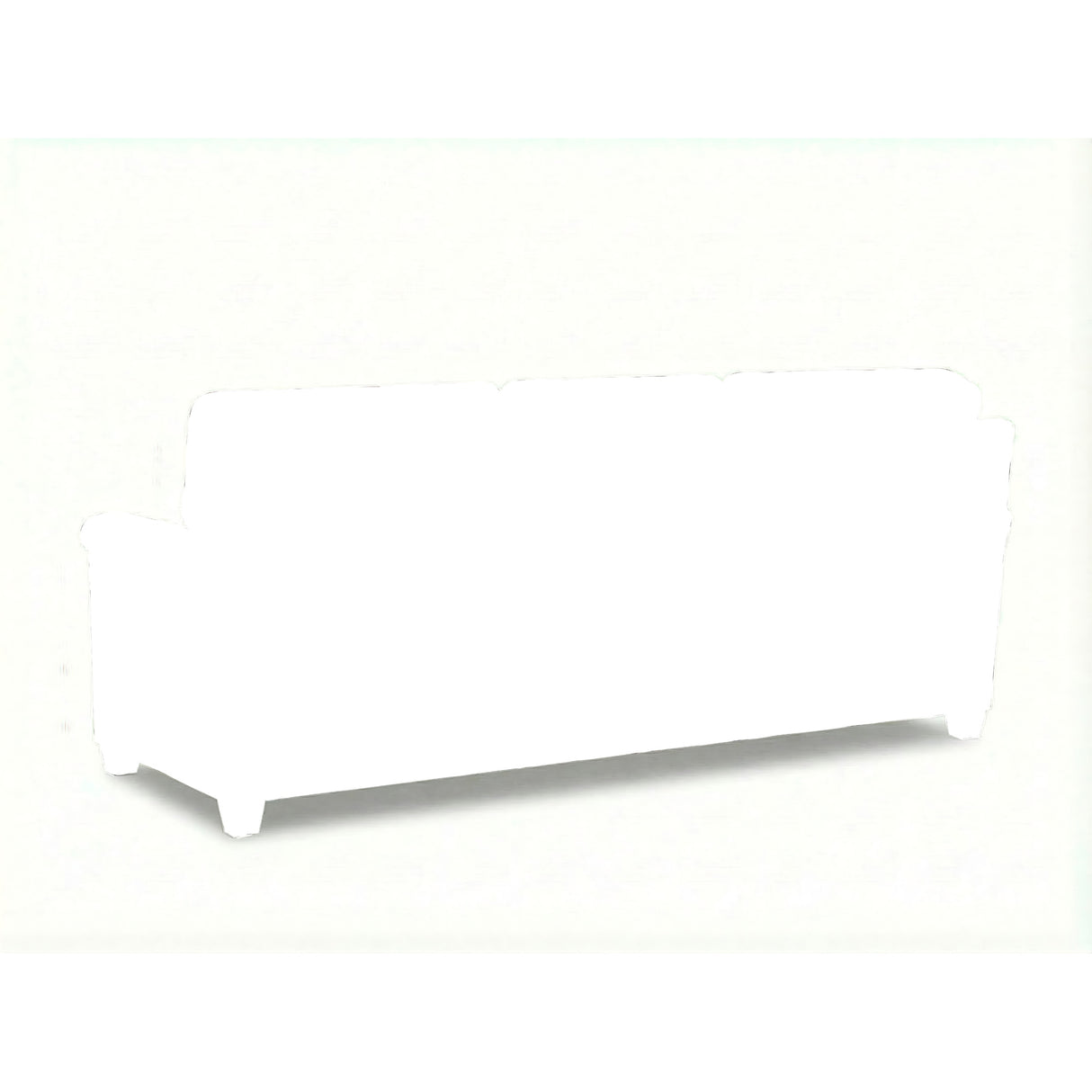 Back view of Warren Chocolate Feather Blend Leather Queen Sofa Sleeper