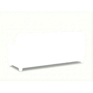 Back view of Warren Chocolate Feather Blend Leather Queen Sofa Sleeper