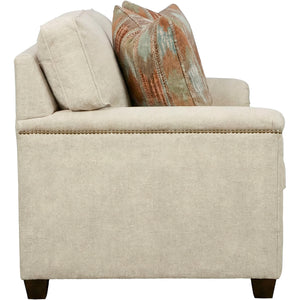 Side view of Warren Twine Nail Head Loveseat