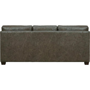 Back view of Merritt Carbone Feather Blend Leather Sofa
