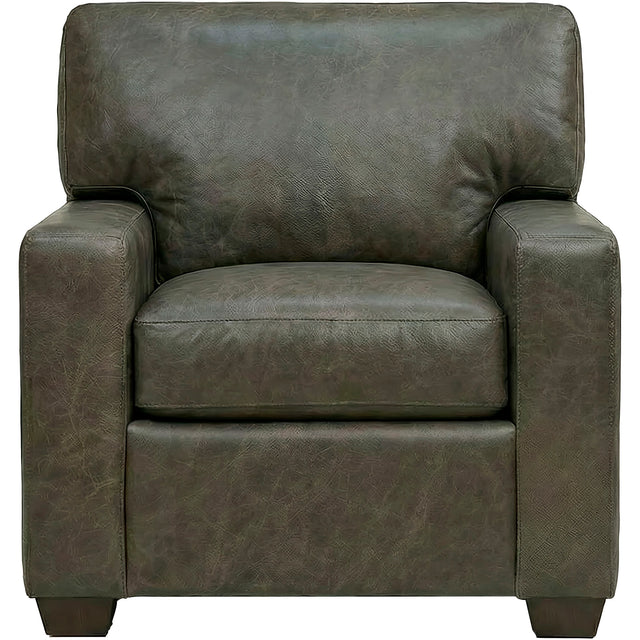 Merritt Carbone Feather Blend Leather Chair QK1104396