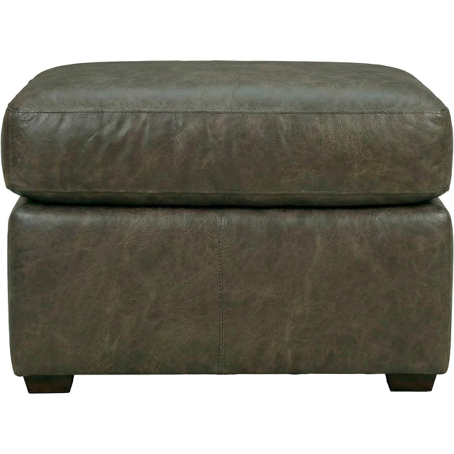 Merritt Carbone Feather Blend Leather Ottoman QK1104397