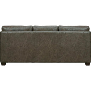 Back view of Merritt Carbone Feather Blend Leather Queen Sofa Sleeper