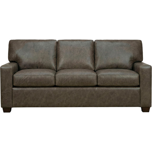 Merritt Carbone Feather Blend Leather Queen Sofa Sleeper QK1104399