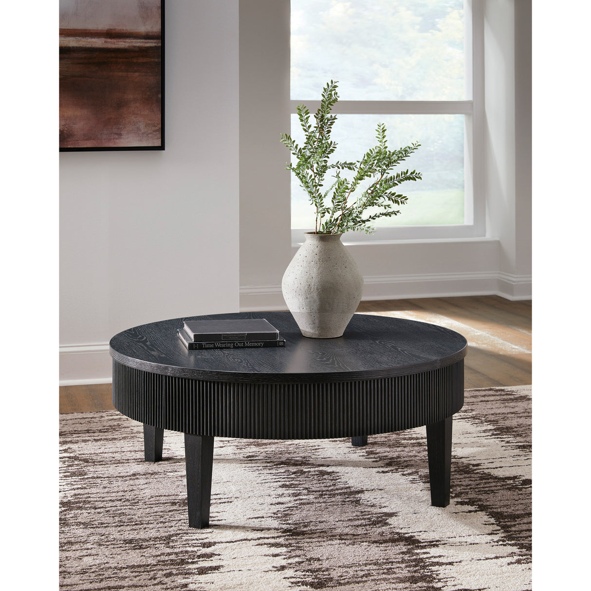 A room setting featuring Marstream Black Coffee Table