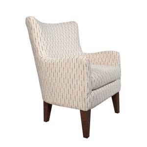 Front left view of Novae Cream Wing Chair