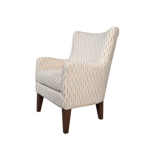 Front right view of Novae Cream Wing Chair