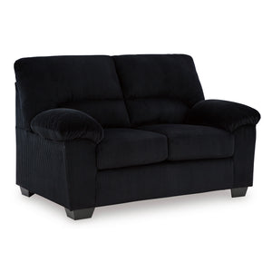 Front right view of SimpleJoy Onyx Loveseat