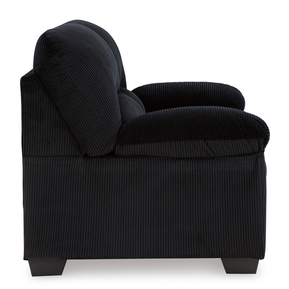 Side view of SimpleJoy Onyx Loveseat