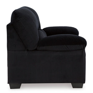 Side view of SimpleJoy Onyx Loveseat