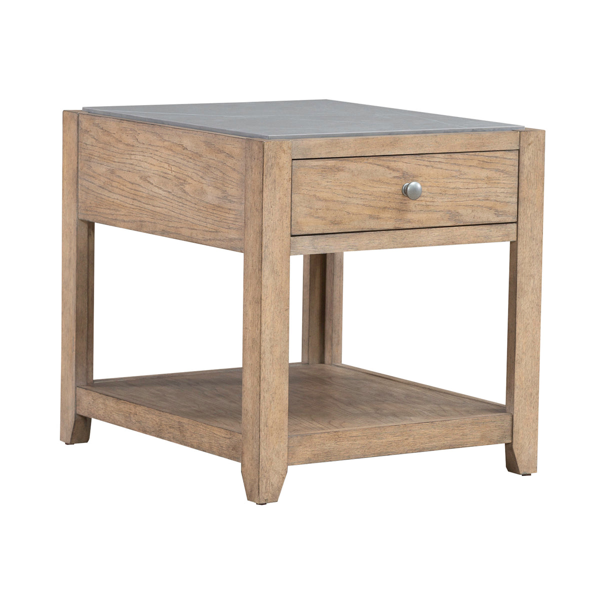 Front left view of Millstone Nutmeg End Table