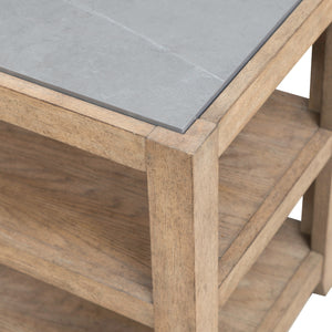 Detail view of Millstone Nutmeg Chairside Table