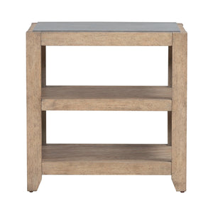 Side view of Millstone Nutmeg Chairside Table