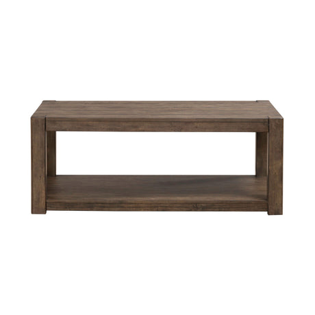 Broadmore Cobblestone Brown Rectangular Cocktail Table QK1104736