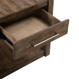 Detail view 2 of Broadmore Cobblestone Brown Drawer End Table