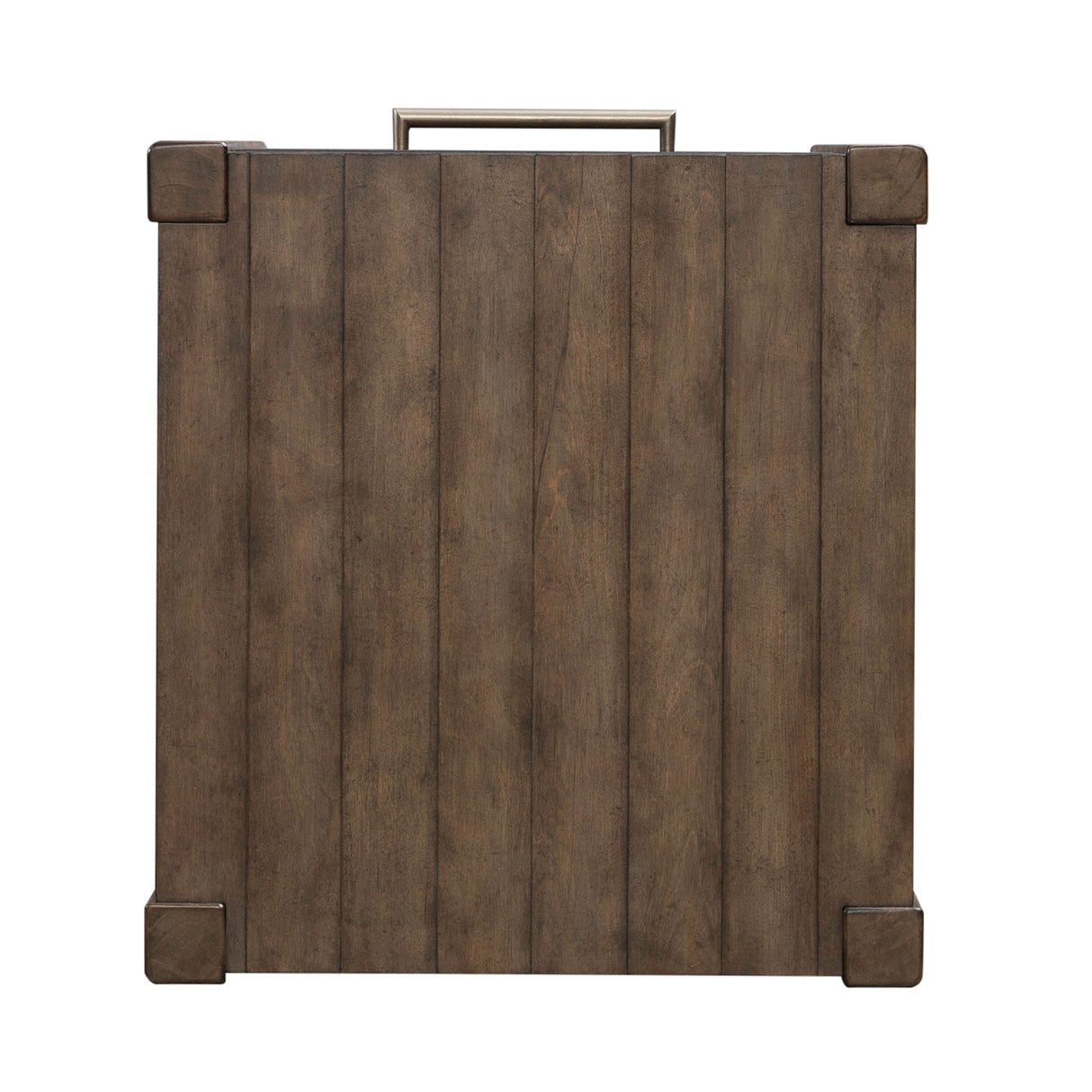 Top view of Broadmore Cobblestone Brown Drawer End Table