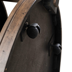 Detail view of Broadmore Cobblestone Brown Round Cocktail Table