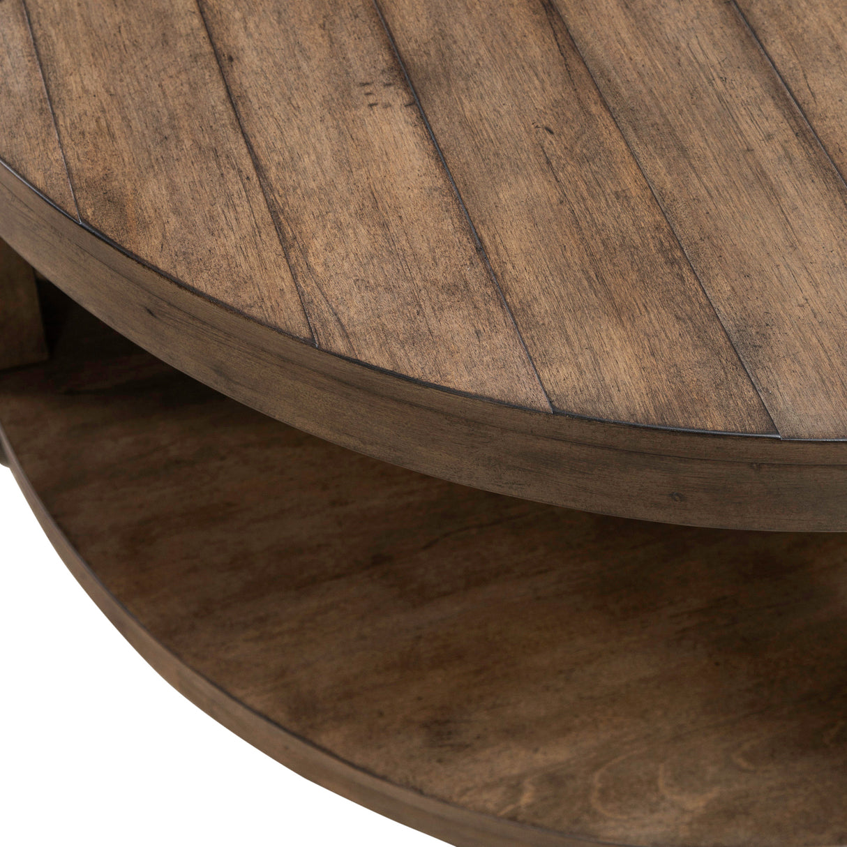 Detail view 3 of Broadmore Cobblestone Brown Round Cocktail Table