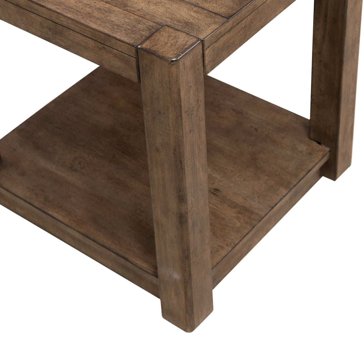 Detail view 2 of Broadmore Cobblestone Brown Square Chairside Table