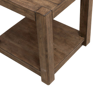Detail view 2 of Broadmore Cobblestone Brown Square Chairside Table