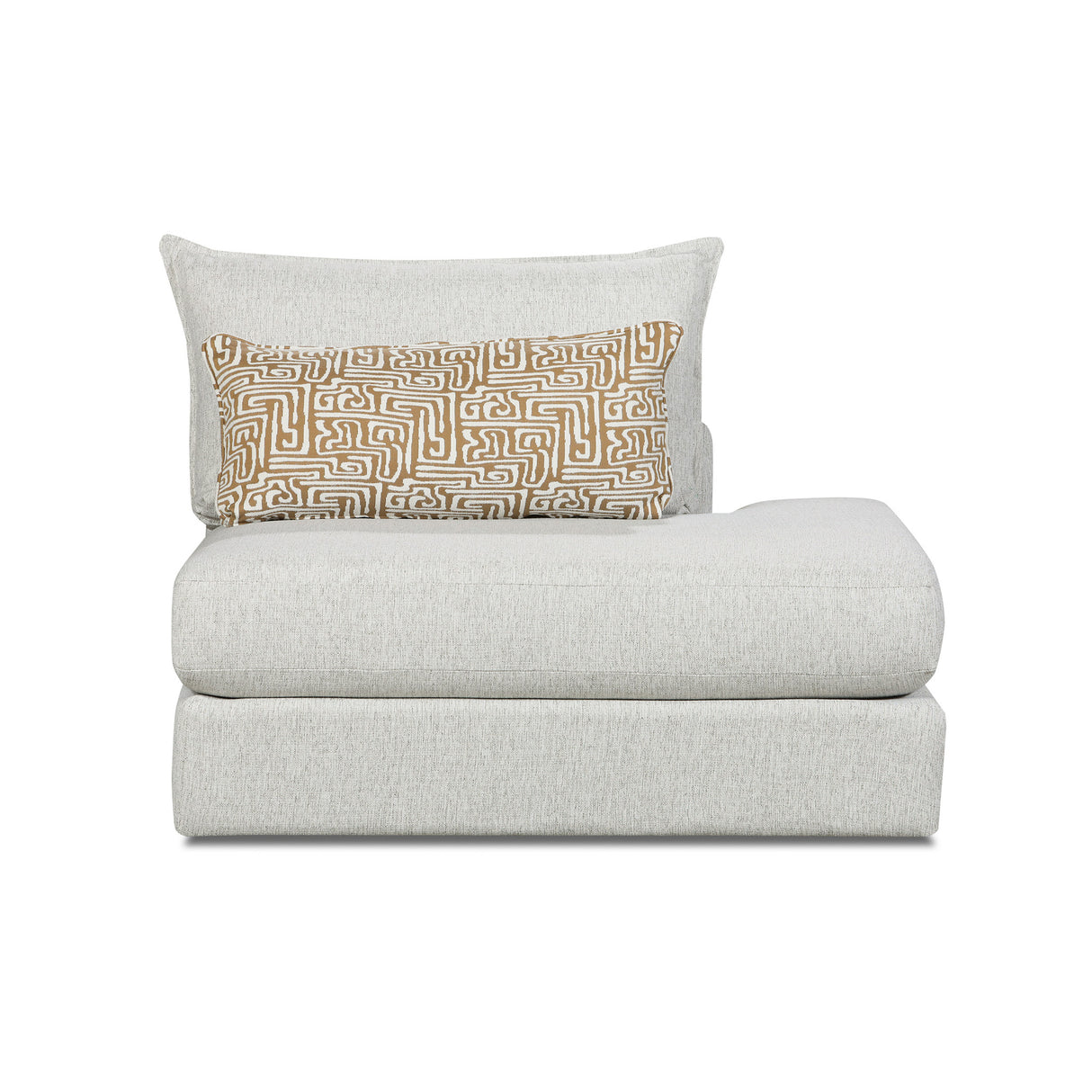 Floza Pewter Right Armless Chaise QK1104758