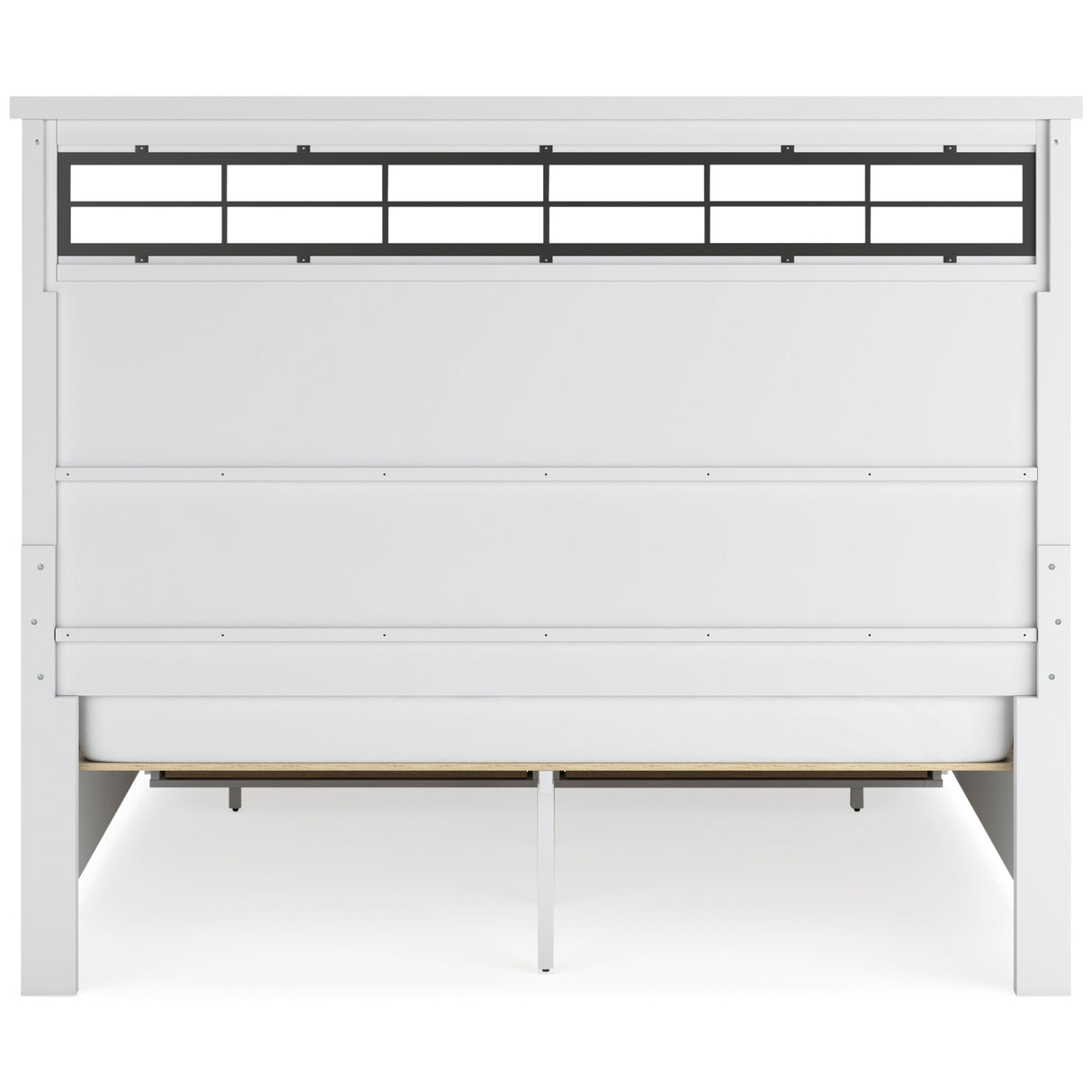 Back view of Ashbryn White King Storage Bed
