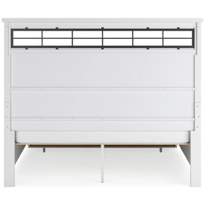 Back view of Ashbryn White King Storage Bed